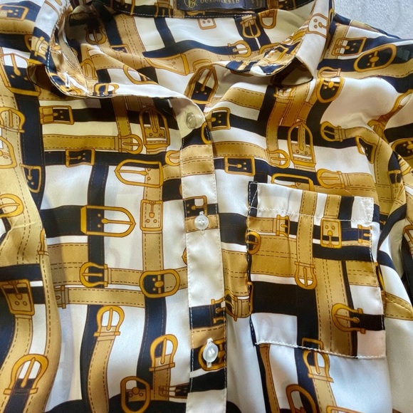 Outback Red Gold and Black Belt Pattern Shirt - Picture 6 of 8